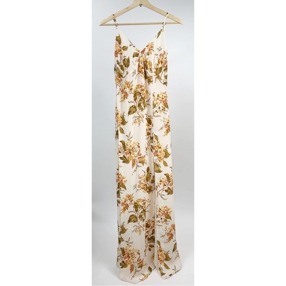 NWT Reformation Pyper Dress Bella White Yellow Floral Print Spaghetti Straps 6 - Picture 3 of 13